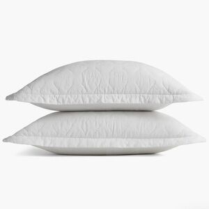 PARACHUTE HOME Cream Organic Soft Stitch King Sham Set